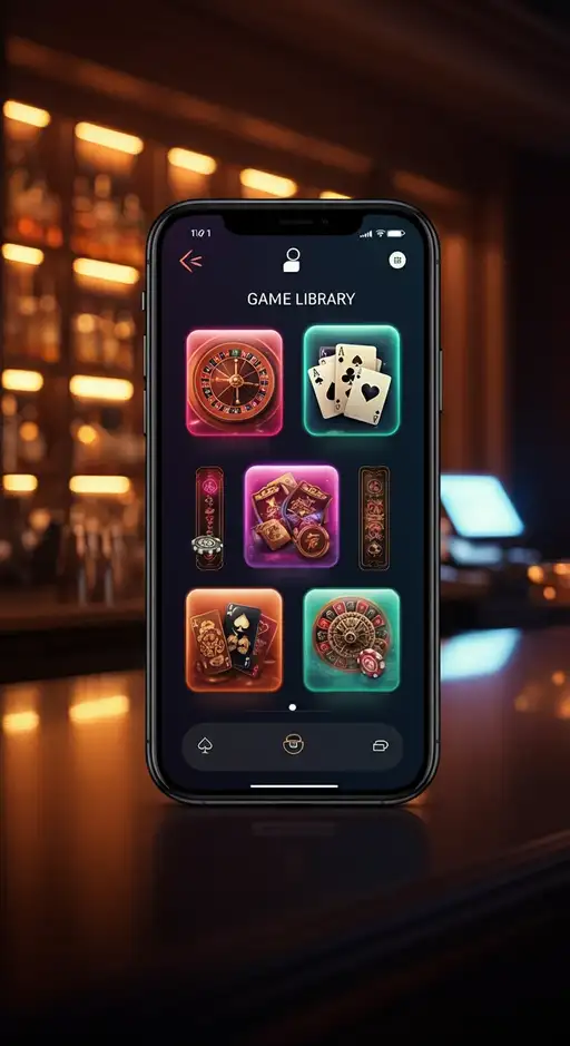 Interface de la ludothèque de Spinfin Casino montrant une sélection variée de machines à sous, jeux de table et options de casino en direct, avec des filtres pour les fournisseurs et catégories de jeux.